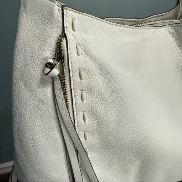 Lodis White Leather Shoulder Bag – Medium Tote - Picture 9 of 11